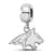 Sterling Silver Rhodium-plated LogoArt Montana State University Small
Dangle Bead