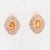 .80ctw Oval Citrine and Cubic Zirconia 14K Rose Gold Over Sterling
Silver Earrings