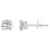5mm Round White Topaz Rhodium Over 10k White Gold Stud Earrings