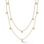Rachel Zoe Double Layered Beaded Charm Necklace in 14K Gold Over
Sterling Silver