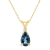 8x5mm Pear Shape London Blue Topaz with Diamond Accent 14k Yellow Gold
Pendant With Chain