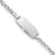 Rhodium Over 14k White Gold Oval Figaro Link ID Bracelet