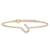 14k Yellow Gold Diamond Sideways Letter U Bracelet