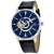 Seapro Men's Elliptic Blue Dial, Black Leather Strap Watch