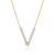 Lab-Grown Diamond Initial V Necklace In 14K Gold Over Sterling Silver 0.50ctw