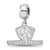 Sterling Silver Rhodium-plated LogoArt Eastern Illinois University Small
Dangle Bead