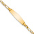 14k Yellow Gold Soft Diamond Shape Figaro Link ID Bracelet