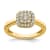 14K Yellow Gold Lab Grown Diamond SI1/SI2, G H I, Squared Halo Ring
