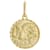 Aries Zodiac Medallion Pendant In Solid 14K Yellow Gold