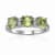 Peridot and Moissanite Sterling Silver 3-Stone Ring
