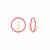 14K Yellow Gold Over Sterling Silver Floating Enamel Hoop Earrings in Pink