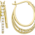 Classic Lab-Grown Diamond Hoop Earrings 0.75ctw In 14K Gold Over
Sterling Silver