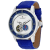 Christian Van Sant Men's Viscay White Dial, Blue Leather Strap Watch