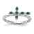 Rhodium Over Sterling Silver Stackable Expressions Cross Lab Created
Emerald Ring 0.10ctw