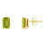 6x4mm Emerald Cut Peridot 14k Yellow Gold Stud Earrings