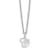 Rhodium Over Sterling Silver Letter C Initial Necklace