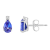 6x4mm Pear Shape Tanzanite with Diamond Accents 14k White Gold Stud Earrings
