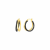 14K Yellow Gold Over Sterling Silver Double Hoop Enamel Earrings in Black