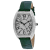 Christian Van Sant Women's Elegant White Dial, Green Leather Strap Watch