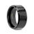 INFINITY Black Tungsten Ring with Beveled Edges 10mm