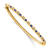 14k Yellow Gold Sapphire and Diamond Bangle