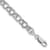 Rhodium Over 14k White Gold 6mm Double Link Charm Bracelet
