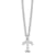 Rhodium Over Sterling Silver Cutout Letter T Initial Necklace