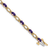 14k Yellow Gold and 14k White Gold Diamond and Amethyst Bracelet