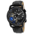 Christian Van Sant Men's Sprocket Auto-Quartz Black Dial, Black Leather
Strap Watch