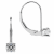 White Cubic Zirconia 14k White Gold Earrings With Velvet Gift Box 0.50ctw