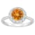 7mm Round Citrine And White Topaz Accents Rhodium Over Sterling Silver
Halo Ring