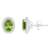 7x5mm Oval Peridot 1/5 ctw Diamond Rhodium Over Sterling Silver Halo
Stud Earrings