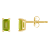 5x3mm Emerald Cut Peridot 14k Yellow Gold Stud Earrings