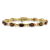 14K Two-tone Gold 7x5mm Oval Garnet Bracelet