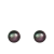 14k White Gold 10-11mm Black Freshwater Pearl Stud Earrings