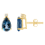 8x5mm Pear Shape London Blue Topaz with Diamond Accents 14k Yellow Gold
Stud Earrings