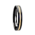 VIVALDI Black Ceramic Wedding Band With Yellow Gold Groove 4mm
