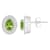 6x4mm Oval Peridot 1/5 ctw Diamond Rhodium Over Sterling Silver Halo
Stud Earrings