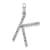 Rhodium Over 14K White Gold Diamond Letter K Initial Pendant