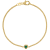 14K Yellow Gold Over Sterling Silver Lab Created Emerald Curb Chain
Bracelet .15ctw