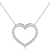White Cubic Zirconia 14k Yellow Gold Heart Pendant With Chain 0.35ctw