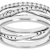 Moissanite Stackable Set Of 3 Rings In Sterling Silver