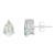8x5mm Pear Shape Moonstone Rhodium Over Sterling Silver Stud Earrings
