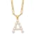 Gold Tone Sterling Silver 3-5.5mm Freshwater Cultured Pearl LETTER A
18-inch Necklace