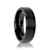 ORION Flat Black Tungsten Ring with Brushed Raised Center and Polished
Step Edges 6mm