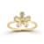 Rachel Zoe CZ Flower Ring in 14K Gold Over Sterling Silver
