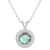 7mm Round Labradorite 1/8 ctw Diamond Rhodium Over Sterling Silver Halo
Pendant with Chain
