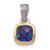 Rhodium Over Sterling Silver with 14k Accent Lab Created Sapphire Pendant