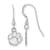 Rhodium Over Sterling Silver  LogoArt Clemson University Extra Small
Dangle Earrings