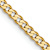 14k Yellow Gold 2.2mm Beveled Curb Chain 30"